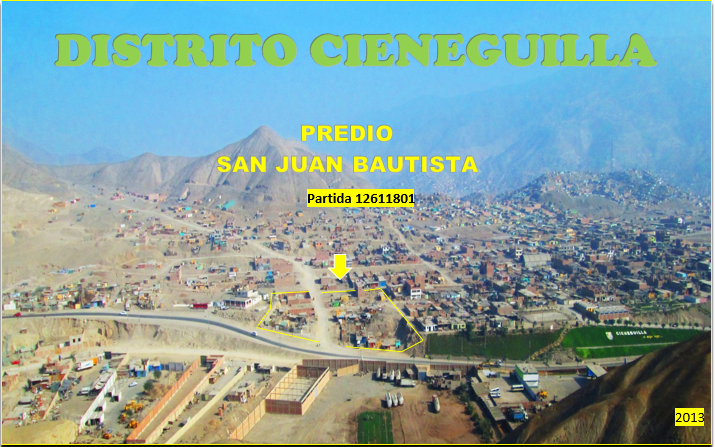 Venta lote 192.00 m2 Esquina Comercial para Desalojar Cieneguilla US 120.000 a Negoc.